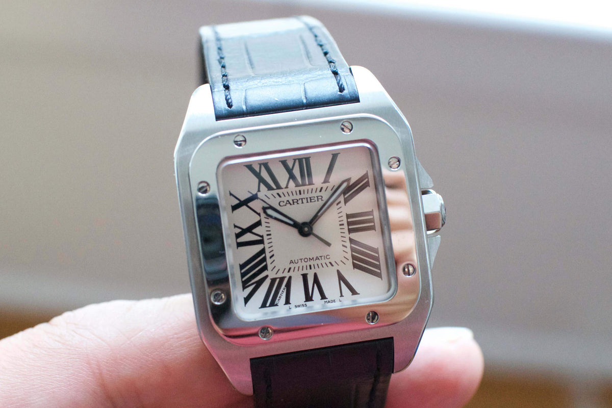 SOLDOUT: Cartier Santos 100 Steel Mid Size W20106X8 - WearingTime Luxury Watches