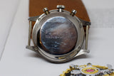 Vintage military chronograph watch caseback engraved with BUNDESWEHR and serial number
