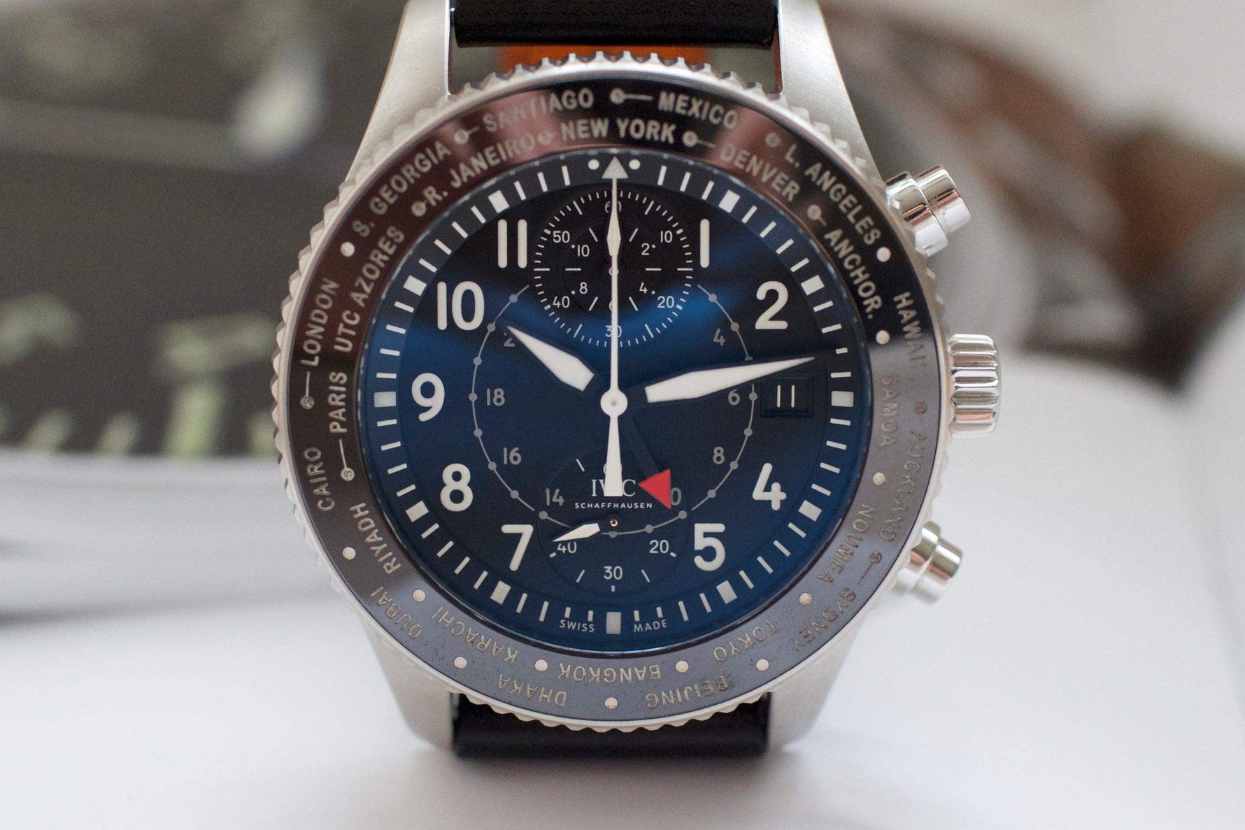 SOLDOUT: IWC Timezoner Chronograph IW395001 - WearingTime Luxury Watches