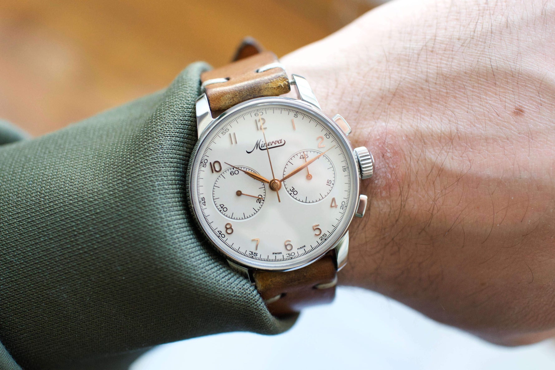 SOLDOUT: Minerva Heritage Chronograph 24/300 - WearingTime Luxury Watches