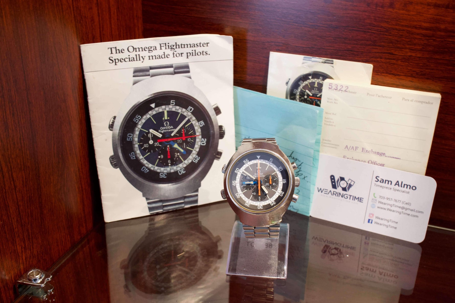 SOLDOUT: Omega FlightMaster Chronograph 1970s Vintage Reference 145.036 One Owner PAPERS - WearingTime Luxury Watches