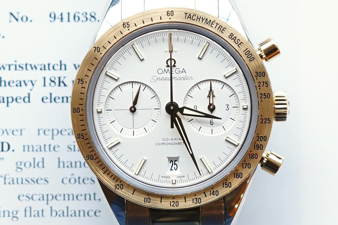 SOLDOUT: Omega Speedmaster ‘57 Co-Axial Chronograph Stainless Steel & 18K Red Gold Men’s Watch - WearingTime Luxury Watches