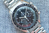 Omega Speedmaster Professional Moonwatch with black dial and stainless steel bracelet