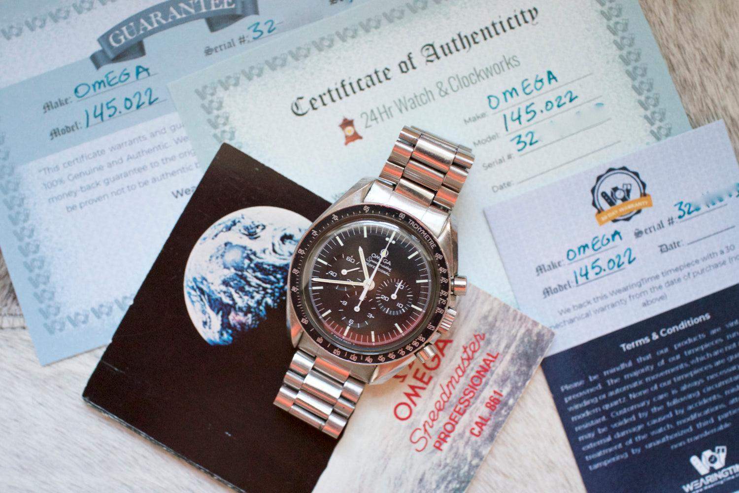 SOLDOUT: Omega Speedmaster Professional Moonwatch 145.022 - WearingTime Luxury Watches