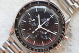 Omega Speedmaster Professional Moonwatch with black dial and stainless steel bracelet