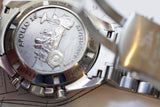 Stainless steel luxury watch caseback engraved for Apollo 15th anniversary, lunar rover design