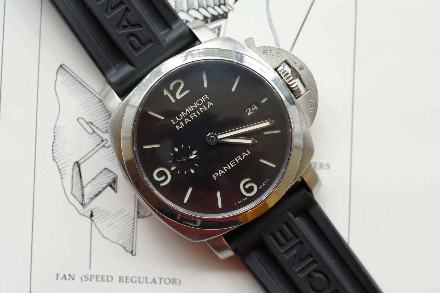 SOLDOUT: Panerai PAM 312 Luminor Marina Men's Watch 44mm - WearingTime Luxury Watches