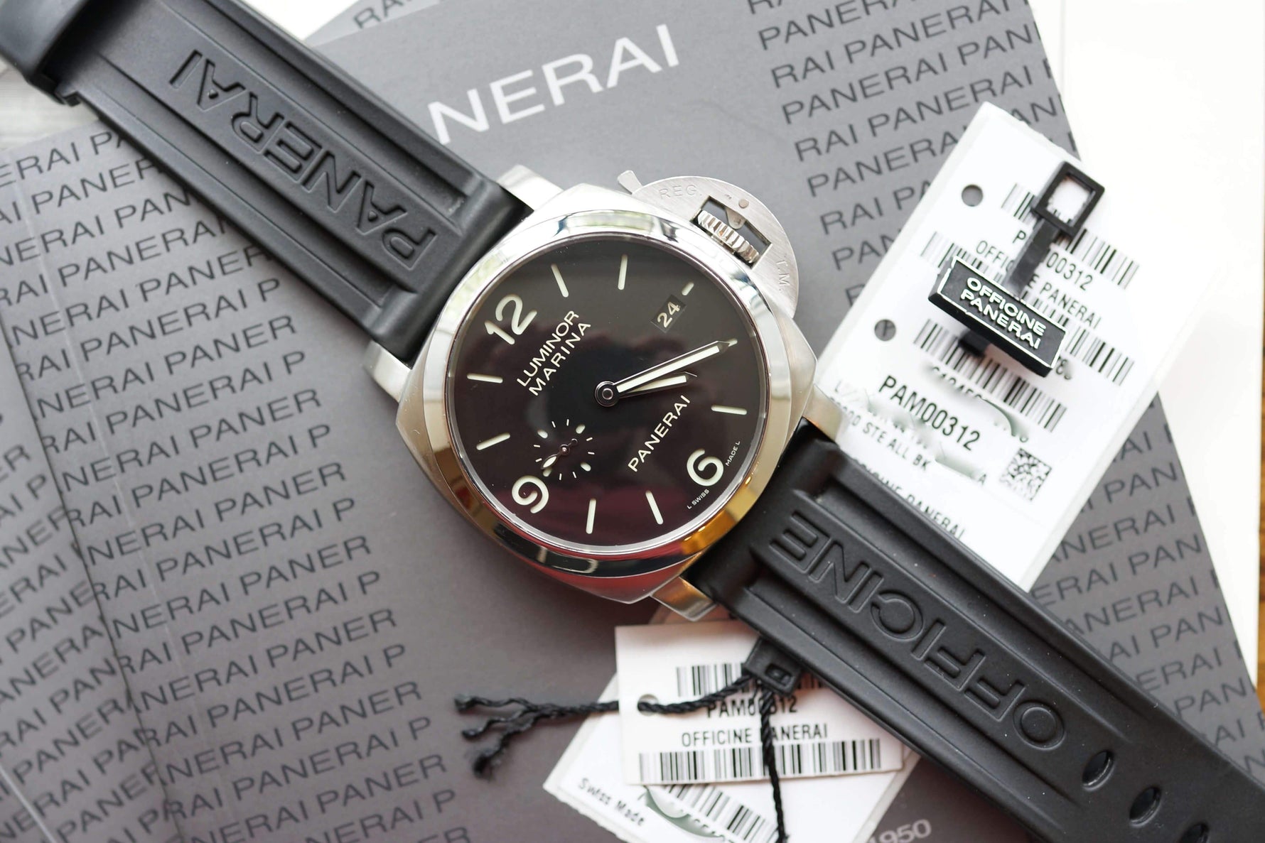 SOLDOUT: Panerai PAM 312 Luminor Marina Men's Watch 44mm - WearingTime Luxury Watches
