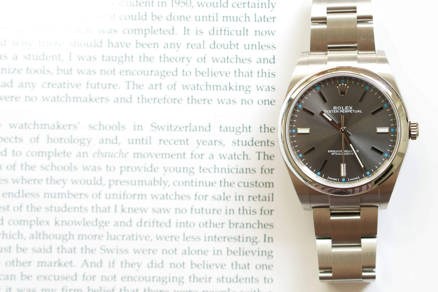 SOLDOUT: Rolex 114300 Oyster Perpetual 39mm Rhodium Dial Box and Papers One Owner - WearingTime Luxury Watches