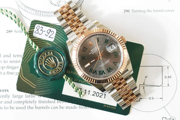 SOLDOUT: Rolex 126331 Datejust II Wimbeldon Two Tone Jubilee Steel Mens Watch 2021 Papers
