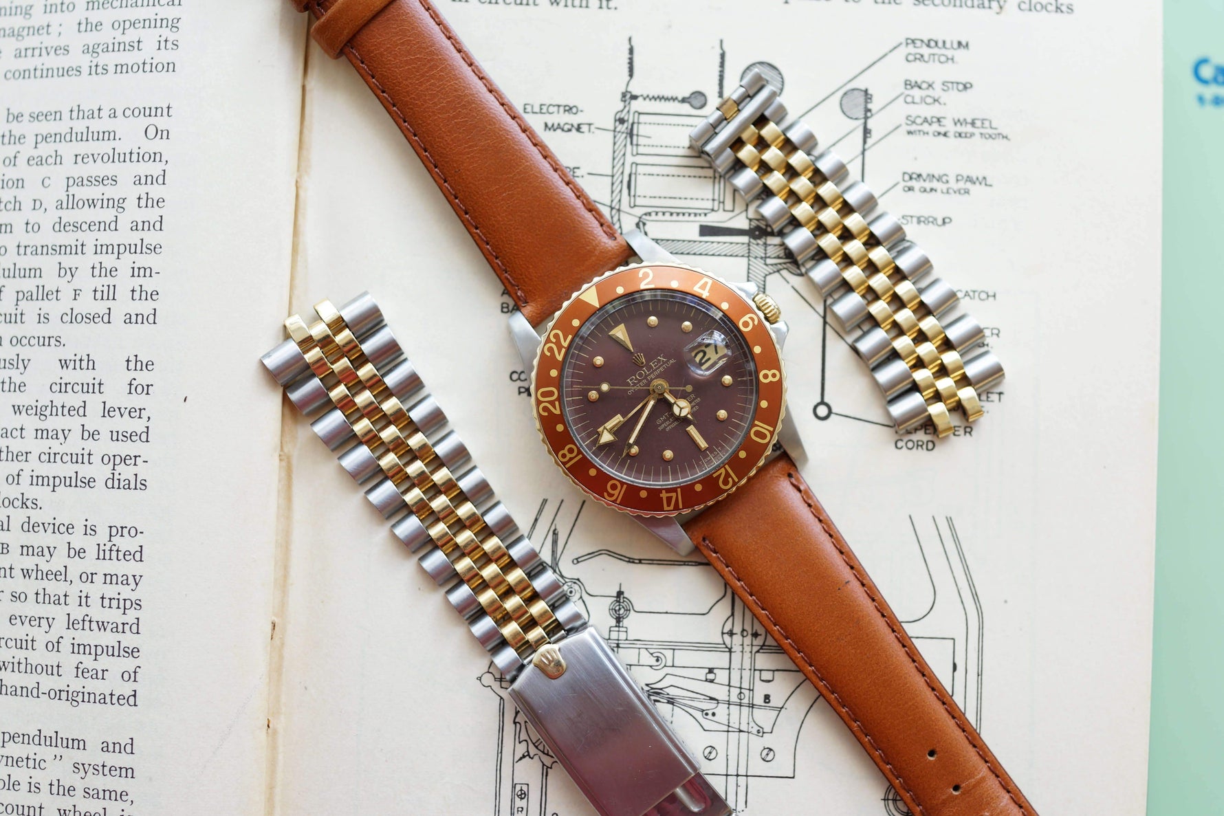 SOLDOUT: Rolex 1675 GMT Matte Nipple Dial Two Tone - WearingTime Luxury Watches