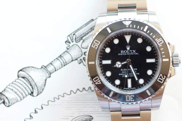 SOLDOUT: Rolex Ceramic No Date Submariner 114060 MINT BOX PAPERS