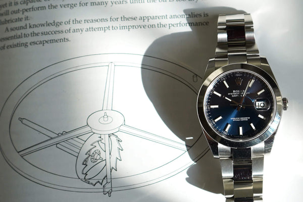 SOLDOUT: Rolex Datejust 41 Smooth Bezel ref 126300 Blue Stick Dial Box and Papers