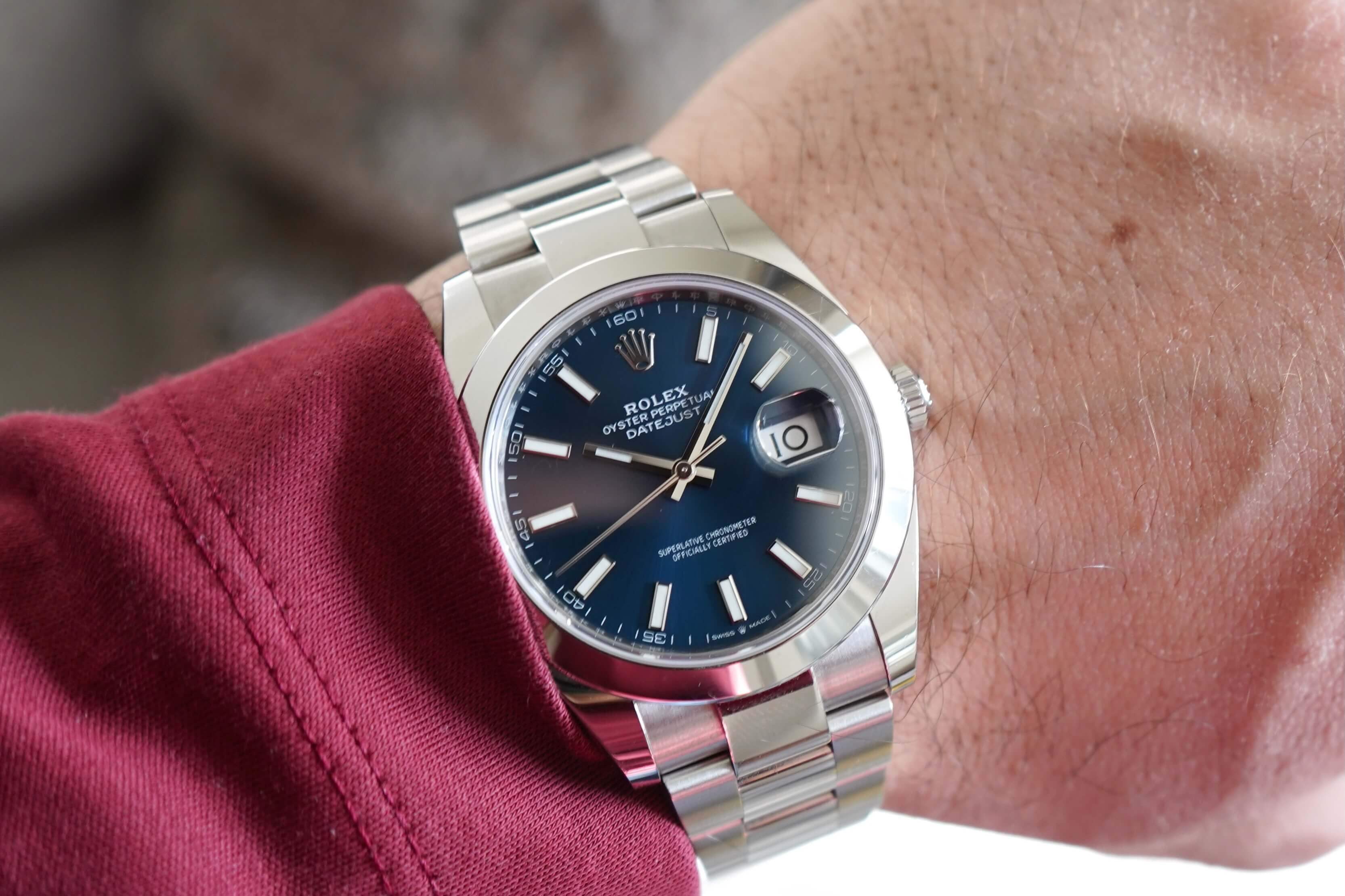 SOLDOUT Rolex Datejust 41 Smooth Bezel ref 126300 Blue Stick Dial