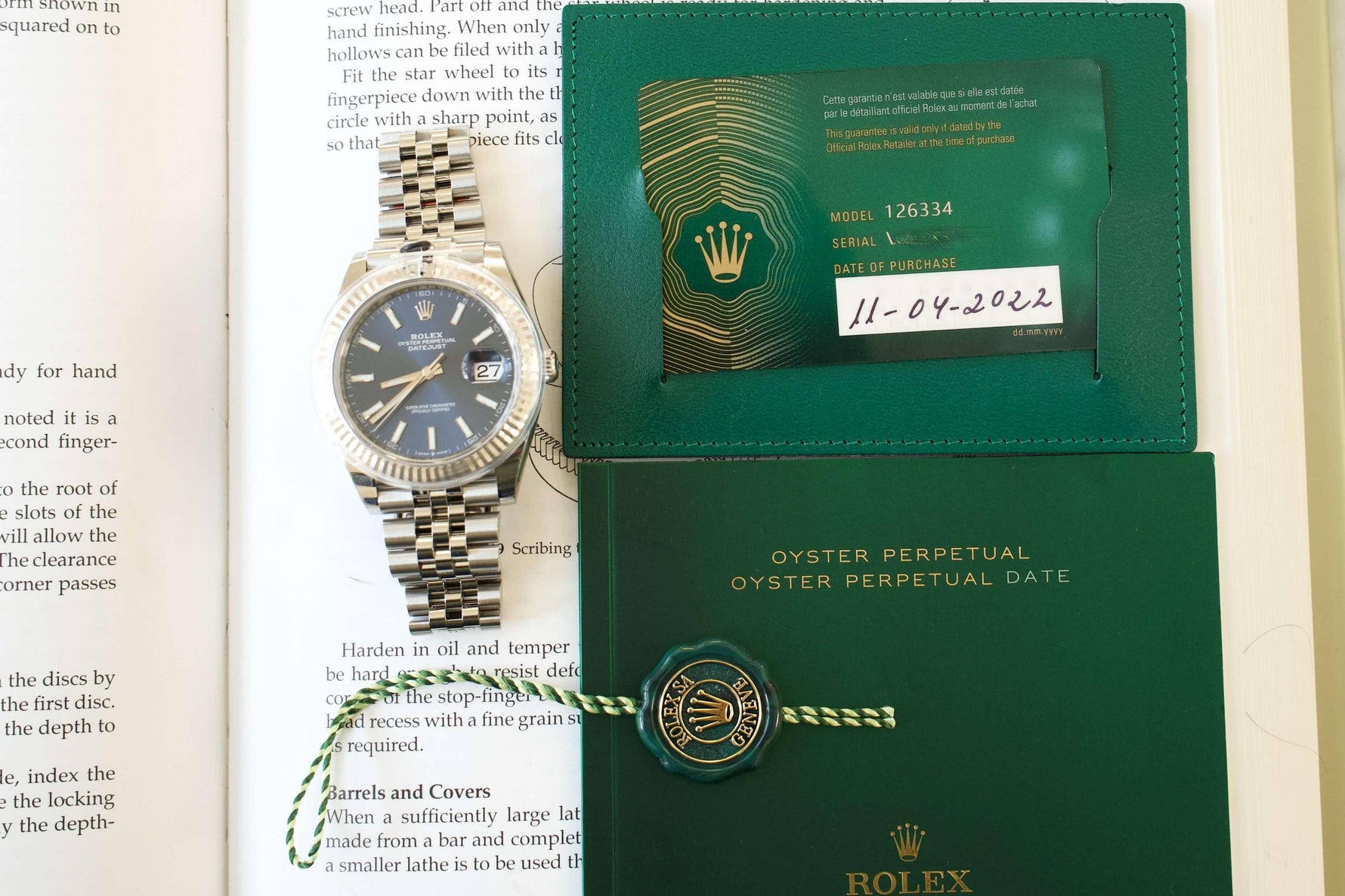 SOLDOUT: Rolex Datejust 41 Steel & White Gold 126334 Watch - Blue Dial 2022 Paper NEW - WearingTime Luxury Watches