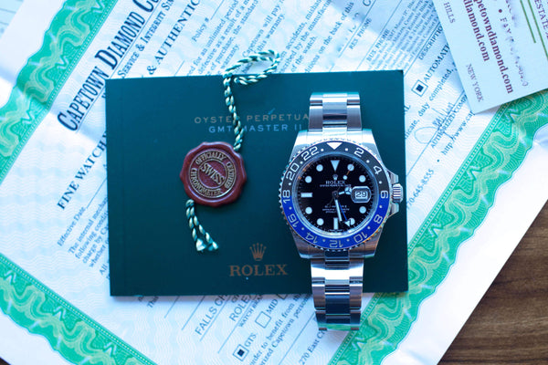 SOLDOUT: Rolex GMT-MASTER II 116710 BLNR BATMAN Black/Blue Ceramic Bezel Watch