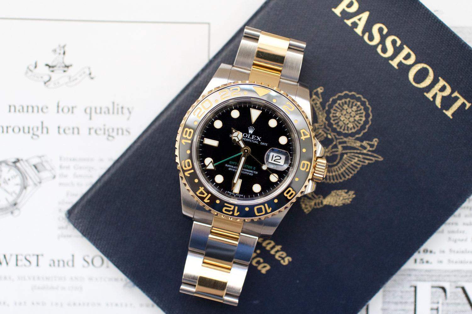 SOLDOUT: Rolex GMT-Master II 116713 Ceramic Two Tone GMT - WearingTime Luxury Watches