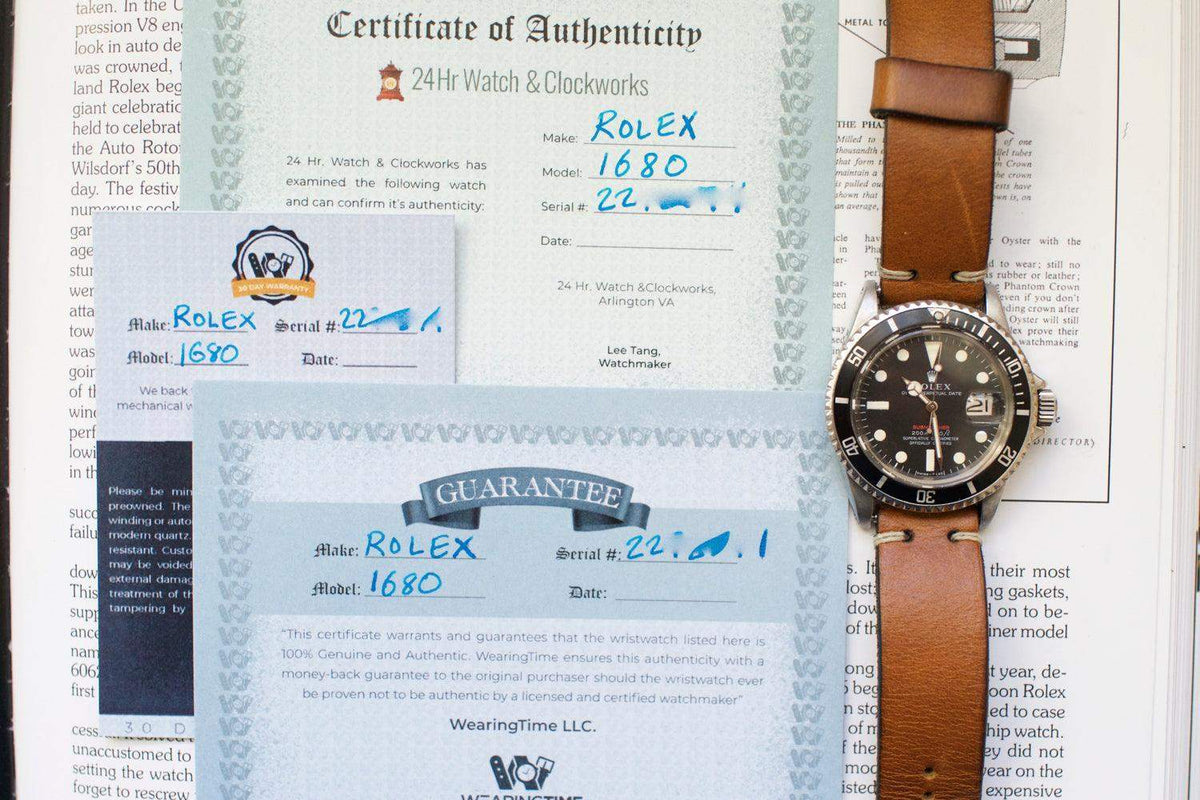 SOLDOUT: Rolex RED Submariner Date 1680 METERS FIRST 1969 - WearingTime Luxury Watches