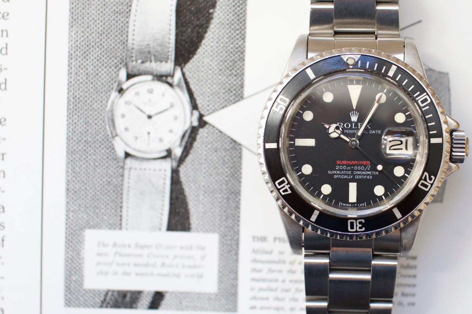 SOLDOUT: Rolex RED Submariner Date 1680 METERS FIRST 1969 - WearingTime Luxury Watches