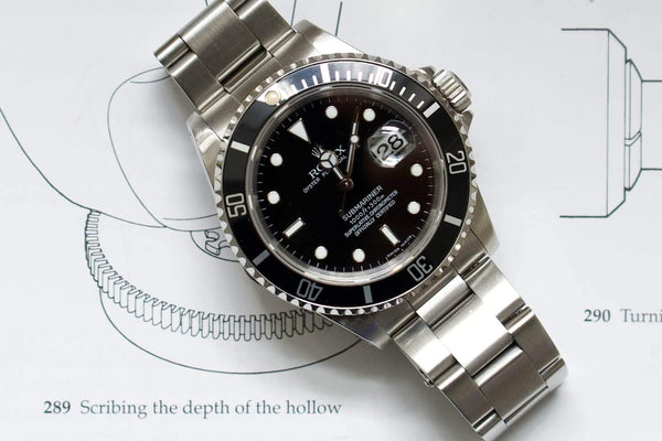 SOLDOUT: Rolex Submariner Date 16610 Mens Black Dial