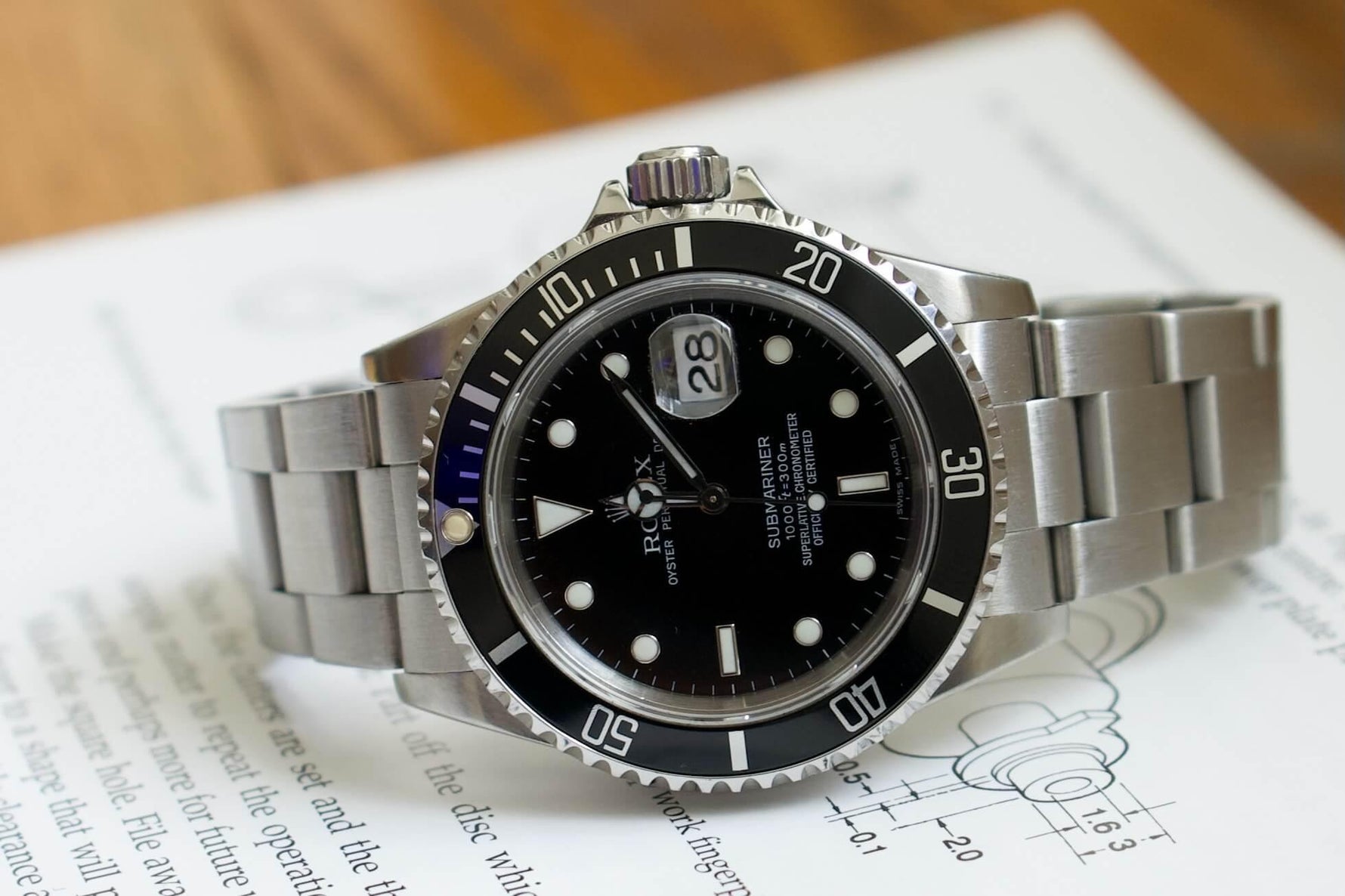 SOLDOUT: Rolex Submariner Date 16610 Mens Black Dial - WearingTime Luxury Watches