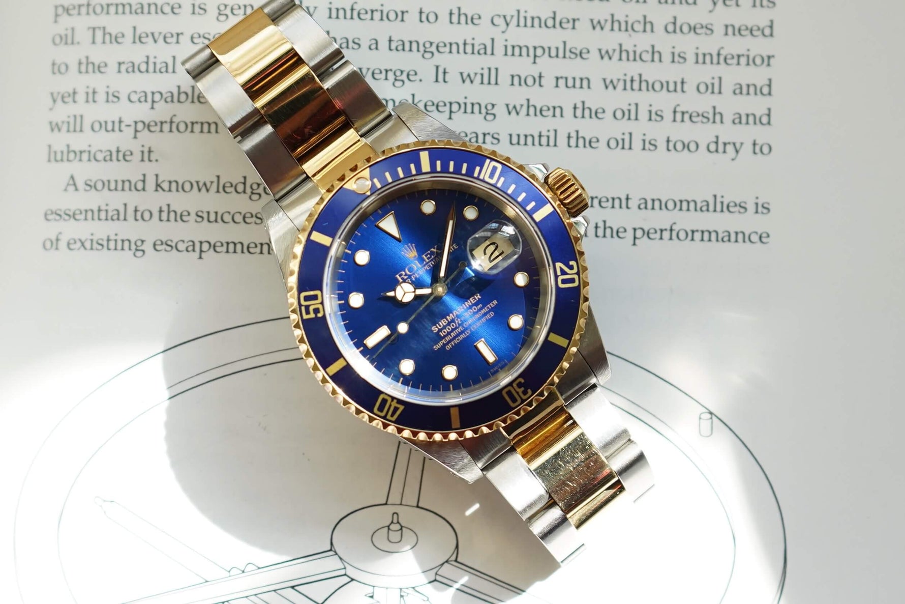 SOLDOUT: ROLEX TWO TONE SUBMARINER 16613 "BLUESY" 1999 Swiss Only Transitional - WearingTime Luxury Watches