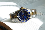 SOLDOUT: ROLEX TWO TONE SUBMARINER 16613 "BLUESY" 1999 Swiss Only Transitional - WearingTime Luxury Watches