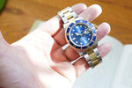 SOLDOUT: ROLEX TWO TONE SUBMARINER 16613 "BLUESY" 1999 Swiss Only Transitional - WearingTime Luxury Watches