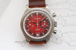 SOLDOUT: Sandoz Valjoux 7734 Vintage Chronograph Red Vignette Dial - WearingTime Luxury Watches