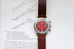SOLDOUT: Sandoz Valjoux 7734 Vintage Chronograph Red Vignette Dial - WearingTime Luxury Watches