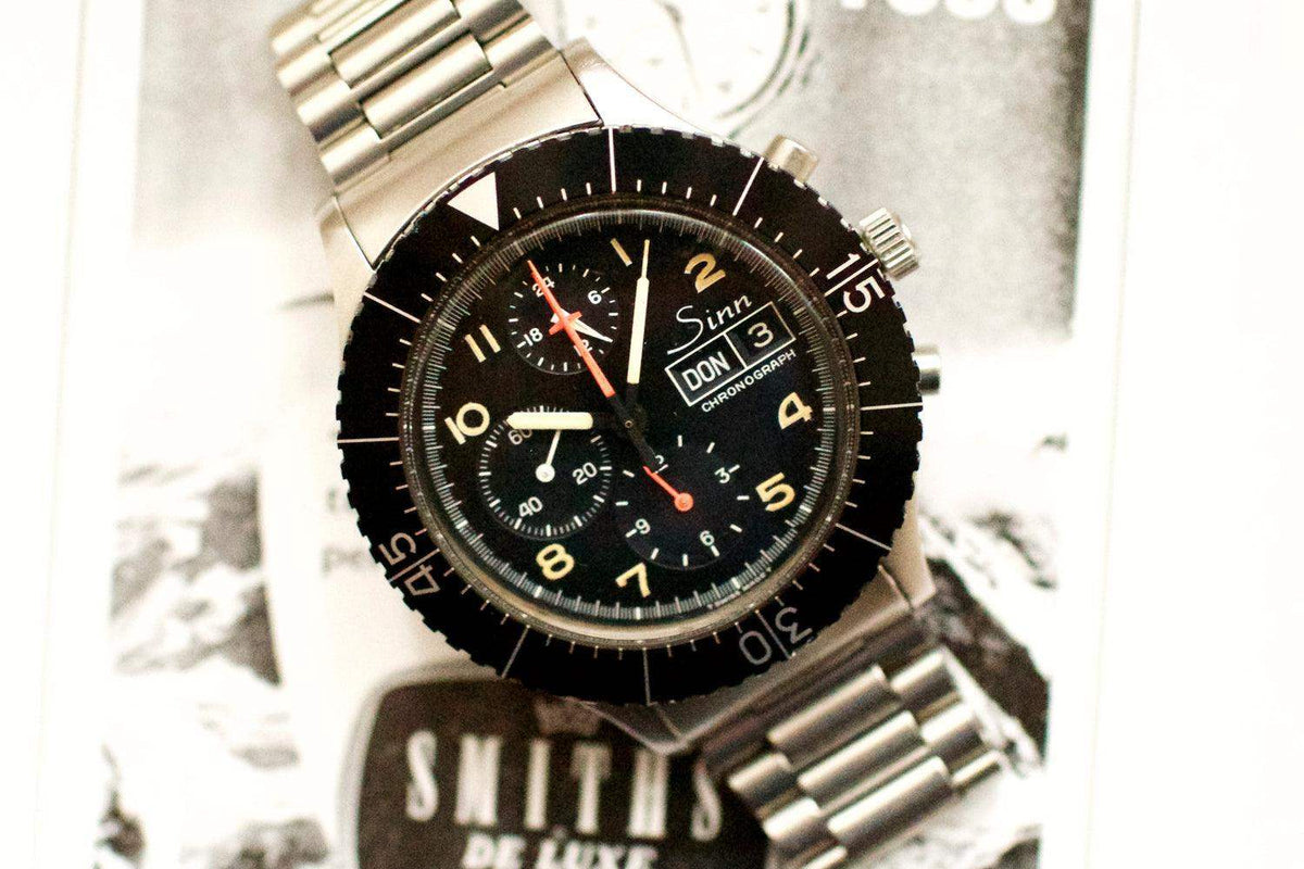 SOLDOUT: Sinn 156 Pilot Chronograph Lemania 5100 Tritium - WearingTime Luxury Watches