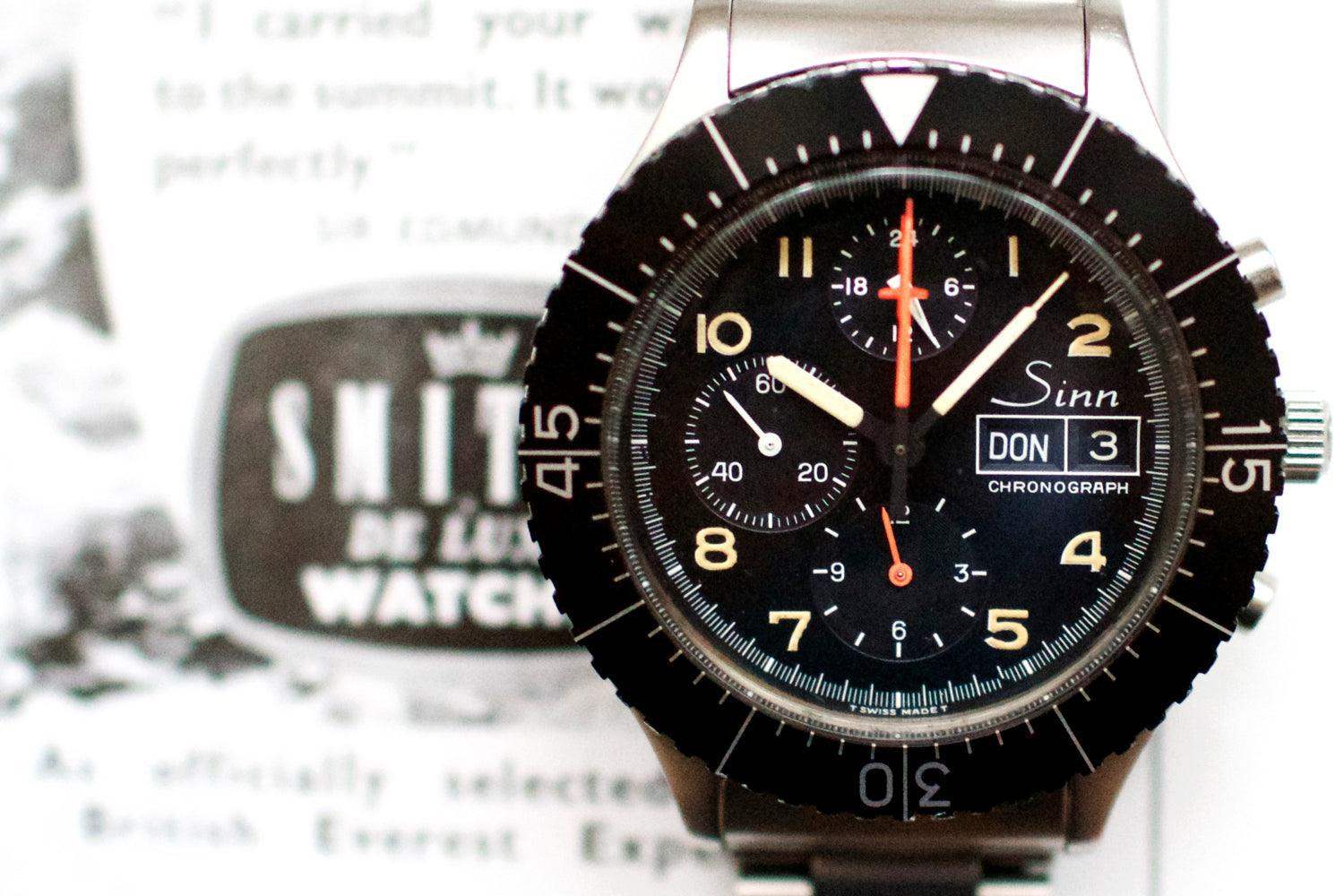 SOLDOUT: Sinn 156 Pilot Chronograph Lemania 5100 Tritium - WearingTime Luxury Watches