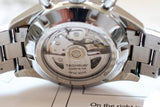 Close-up of TAG Heuer Carrera Chronograph Calibre 16 Swiss made watch with visible movement