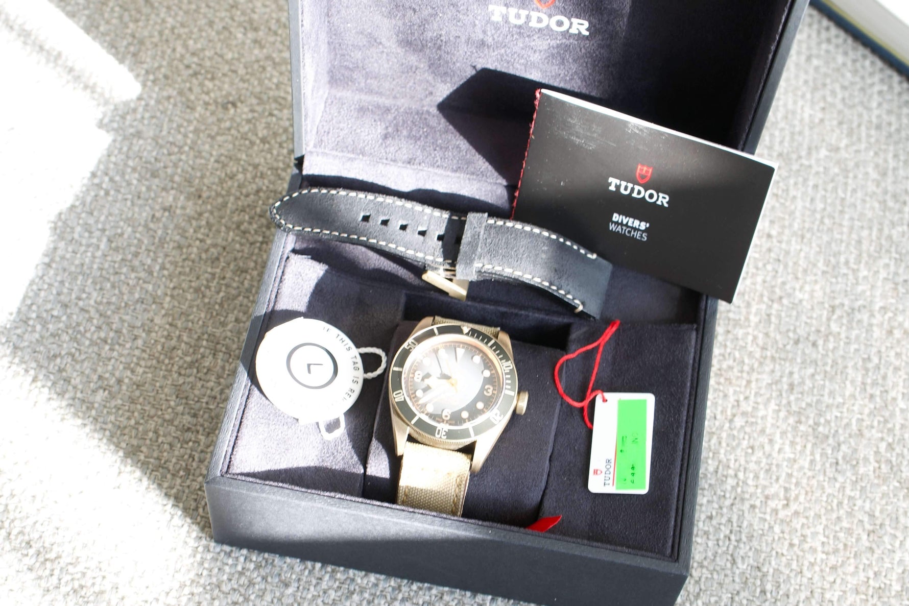 SOLDOUT: Tudor Heritage Black Bay Bronze 79250BA Slate Grey Dial Box and Tag 43MM - WearingTime Luxury Watches