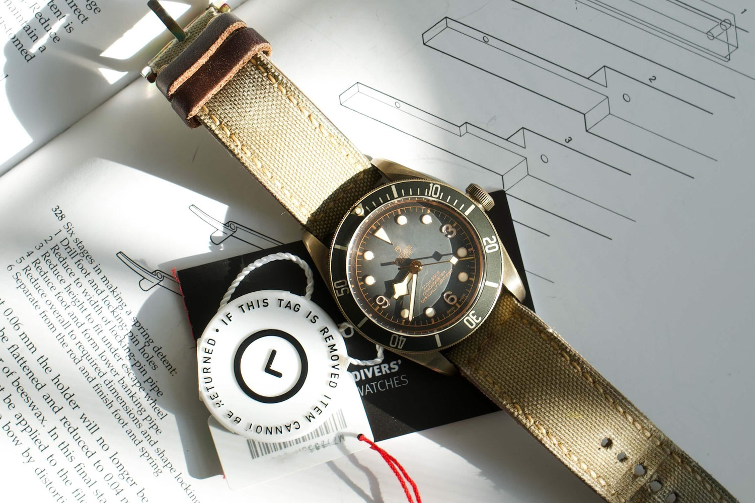 SOLDOUT: Tudor Heritage Black Bay Bronze 79250BA Slate Grey Dial Box and Tag 43MM - WearingTime Luxury Watches
