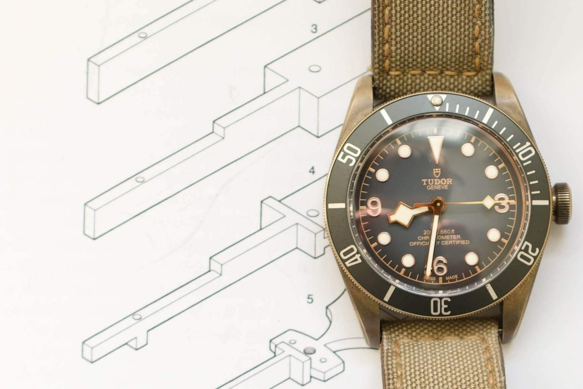 SOLDOUT: Tudor Heritage Black Bay Bronze 79250BA Slate Grey Dial Box and Tag 43MM - WearingTime Luxury Watches