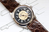 Vintage Tudor Prince Oysterdate watch with California dial and brown leather strap
