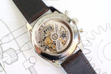 Zenith El Primero luxury Swiss chronograph watch with see-through case back and leather strap