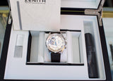 Zenith El Primero chronograph luxury watch with open-heart dial in presentation box