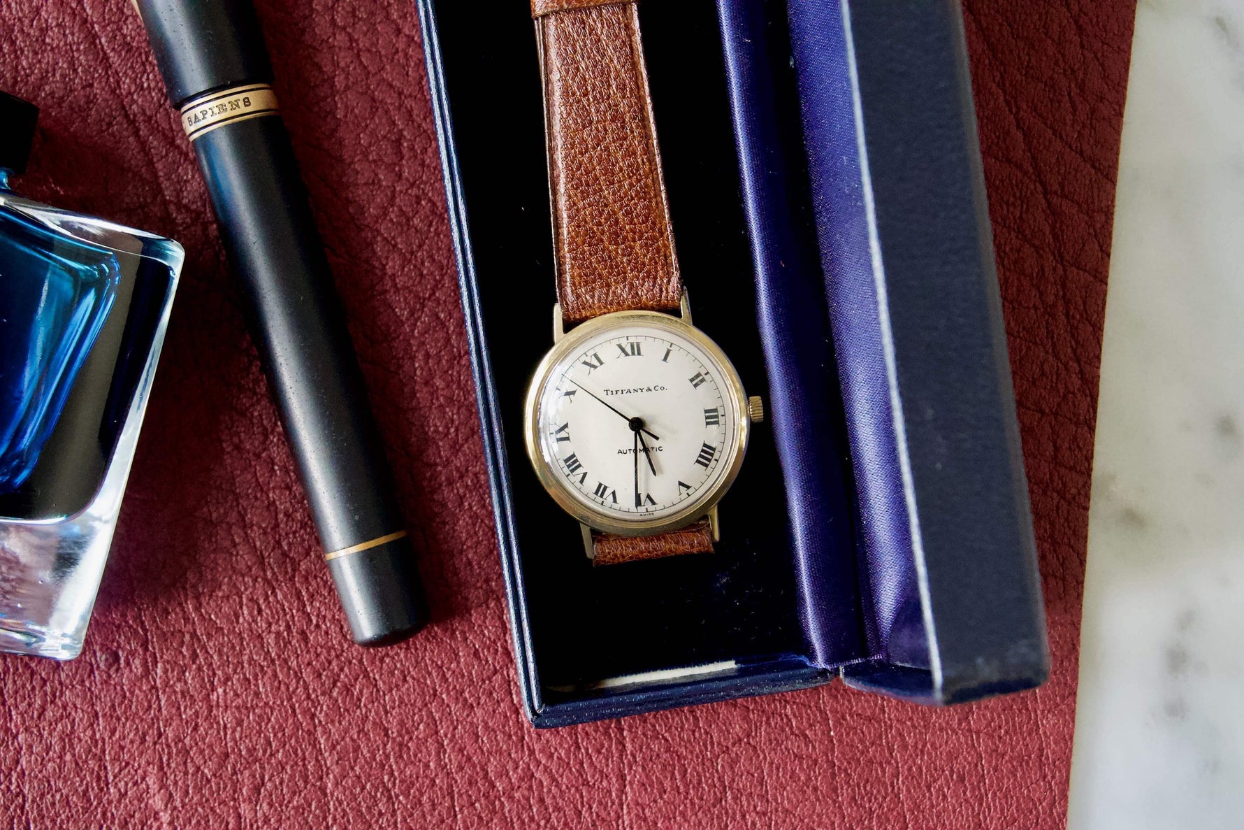 Tiffany and Co Automatic 33mm Roman Numeral 14k Gold Watch - WearingTime Luxury Watches
