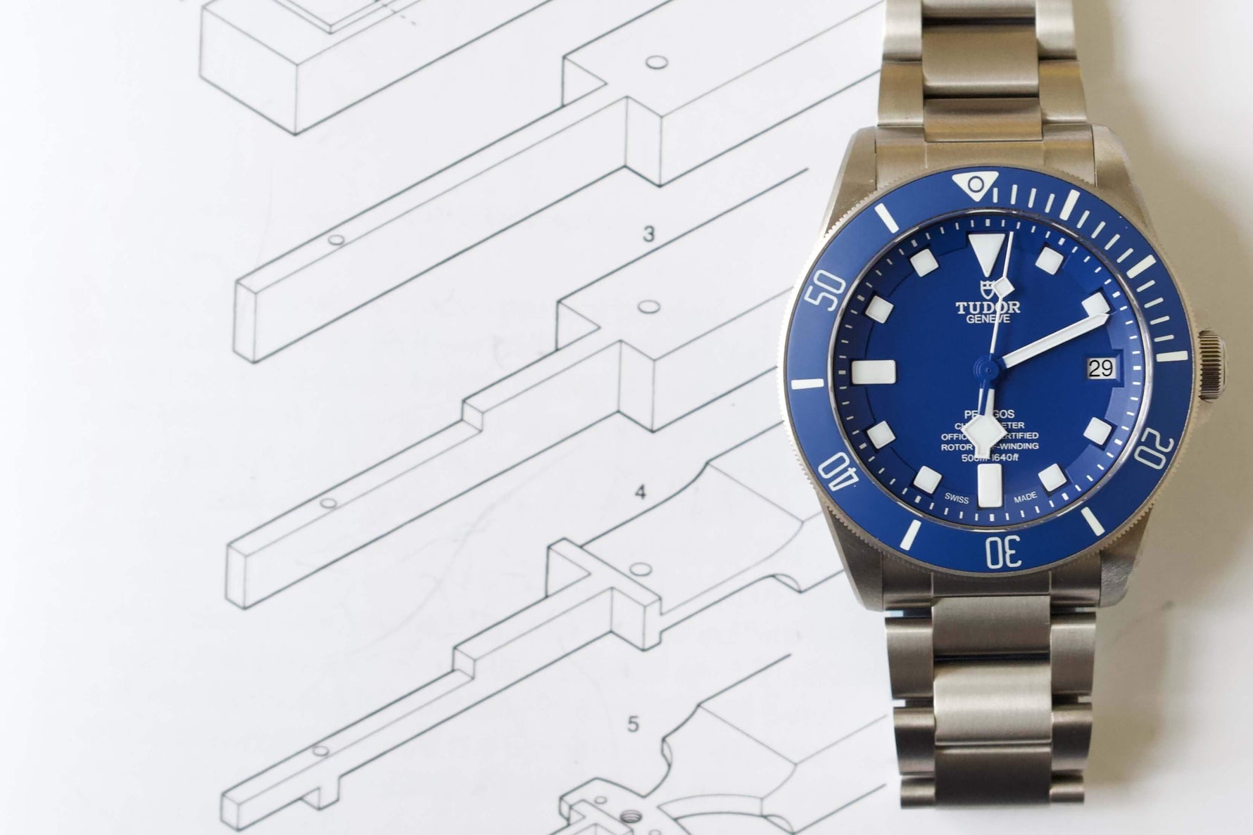TUDOR Pelagos Blue Men's Watch M25600TB-0001 BRACELET TITANIUM - WearingTime Luxury Watches