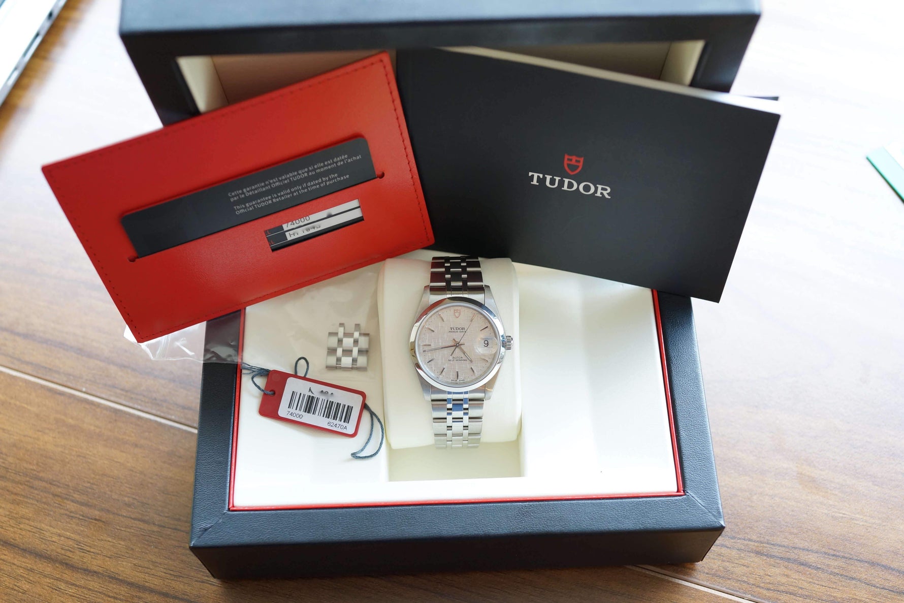Tudor Prince Ref 74000 Linen Dial Box, Papers, 2021 NOS - WearingTime Luxury Watches