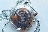Rear view of a Zenith Rainbow Fly-Back luxury Swiss watch case back.